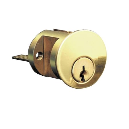 Ilco Keyed Different 5 Pin Rim Cylinder with UB Keyway, Bright Brass 7075UB1003